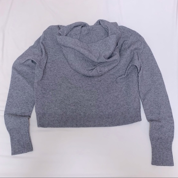 *NEW Zara Gray Knit Hoodie Top - Picture 8 of 8